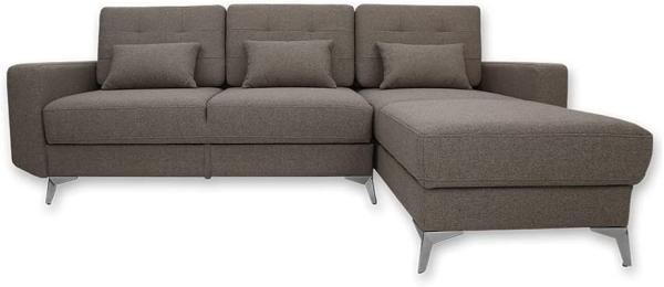 VitaliSpa Ecksofa Schlafsofa Boxspringsofa York Schlaffunktion Bettkasten braun