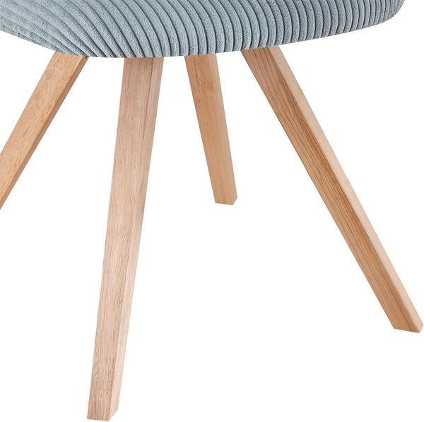 B&D home Esszimmerstuhl MARY 2er Set | Cord Küchenstuhl Polsterstuhl für Küche, Esszimmer, Büro | modern landhaus | Blau Bild 9