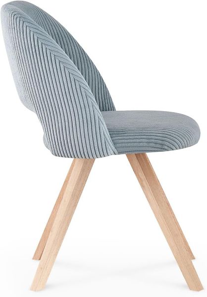 B&D home Esszimmerstuhl MARY 2er Set | Cord Küchenstuhl Polsterstuhl für Küche, Esszimmer, Büro | modern landhaus | Blau Bild 5