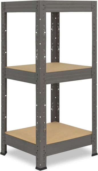 shelfplaza PRO 90x40x40 cm Schwerlastregal in grau mit 3 Böden und 200 kg Traglast pro Boden