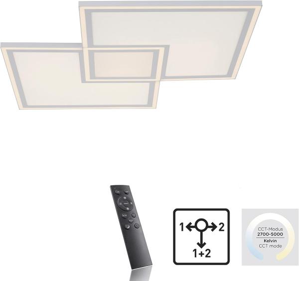 Leuchten Direkt 14855-16 LED Panel Edging 67x67cm weiß eckig