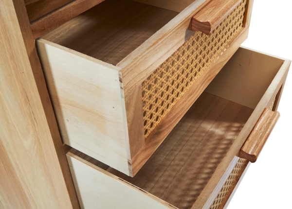 Kobolo Regal Kommode mit 5 Schubladen, 40x35x99cm Bild 3