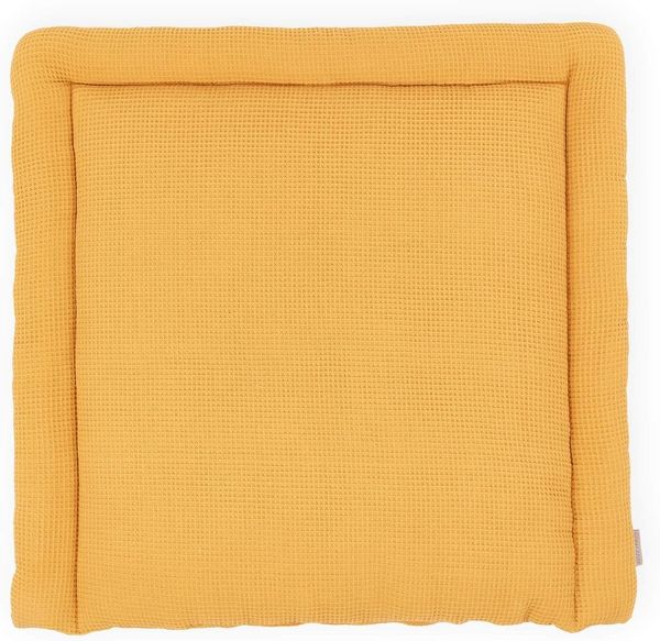 KraftKids Wickelauflage in Waffel Piqué mustard, Wickelunterlage 85x75 cm (BxT), Wickelkissen