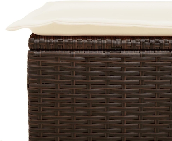 vidaXL 6-tlg. Garten-Sofagarnitur mit Kissen Braun Poly Rattan 3217683 Bild 8
