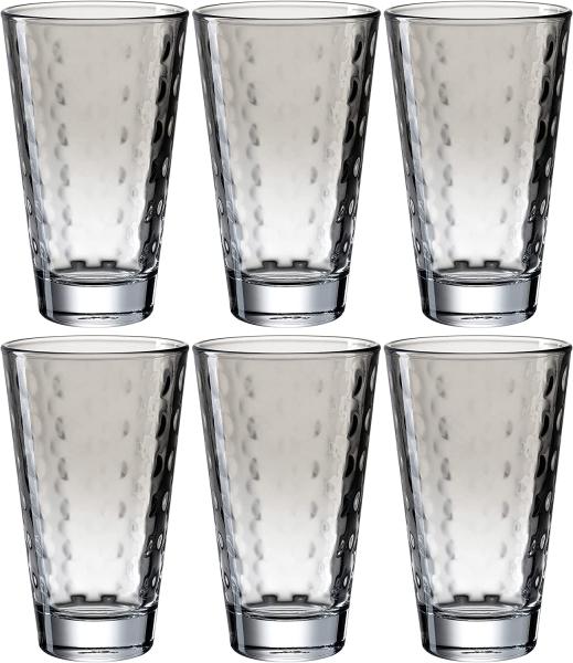 Leonardo Longdrinkglas 200 ml Optic [6 Stück] grau rund Ø 8 x H 13 cm