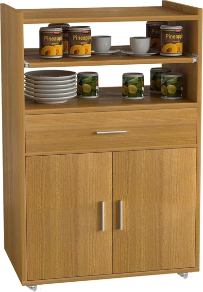 VCM Küchenmöbel Servierwagen Kiola 919380 Buche H. 92 x B. 59 x T. 40 cm