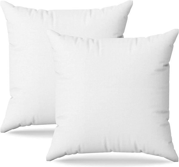 Flowen Kissen 40x40 Kopfkissen 2er Set für Sofa und Bett Innenkissen Hypoallergene Anti-Milben Kissenfüllung mit Weicher Gesteppter Kissenbezug 100% Polyester für Haus/Hotel