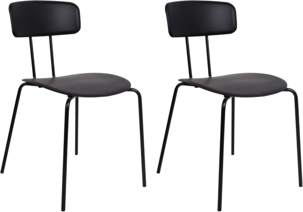 Esszimmerstuhl 2er Set SIBLEY Schwarz