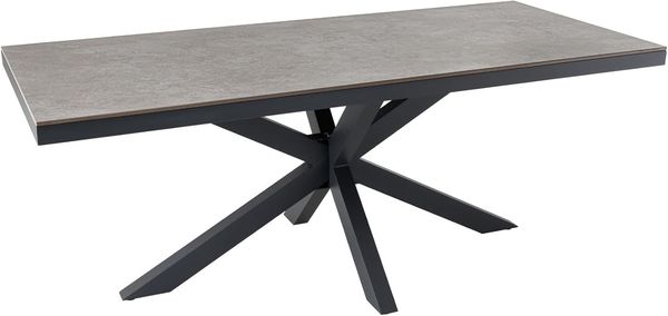 riess-ambiente Gartentisch GALAXIE 200cm hellgrau / anthrazit (Einzelartikel, 1-St), Outdoor · Keramik · Aluminium · Terrasse · wetterfest · Modern Design