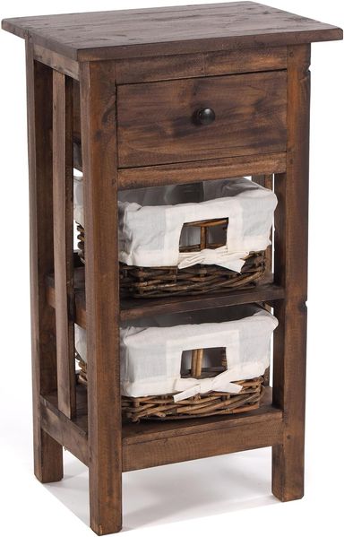 DESIGN DELIGHTS Telefontisch TELEFONTISCH "RATTAN 70", 70x38x28cm (HxBxT), Mahagoni, Farbe: 03 du