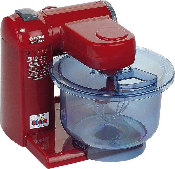Theo Klein 9556 Bosch Küchenmaschine I Batteriebetriebene Küchenmaschine mit 2 Geschwindigkeitsstufen I Maße: 20 x 22 x 20 cm I Spielzeug für Kinder ab 3 Jahren