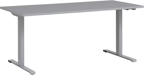 Schildmeyer Schreibtisch Onno, höhenverstellbar, 701600, Holzwerkstoff, platingrau, 160 x 75 x 71 cm