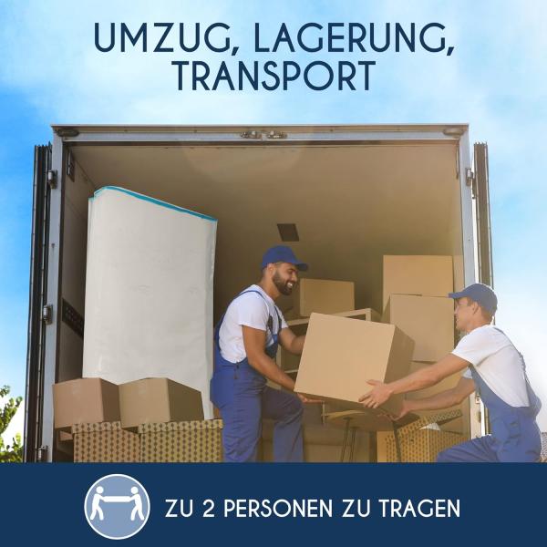 Dreamzie Matratzenhülle Kunststoff 70 X 140 (Dicke 20 cm) - Matratzenschutz mit Breitem Reißverschluss - Matratzen-Tasche für Aufbewahrung, Lagerung, Umzug - Aufbewahrungstasche für Matratzen Bild 6