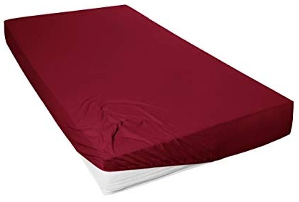 Vario Jersey-Spannbetttuch bordeaux, 190 x 200 cm