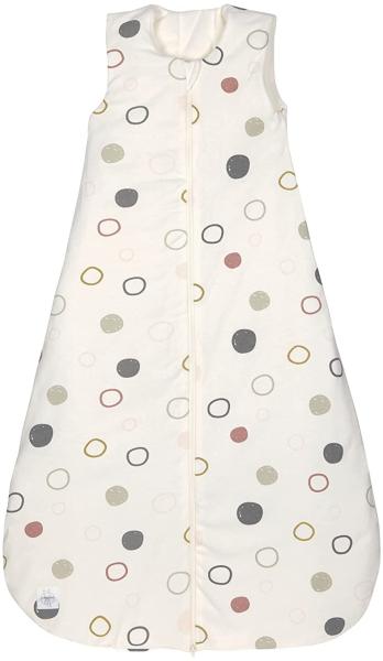 LÄSSIG Baby Ganzjahres Schlafsack ohne Ärmel unisex/Sleeping Bag Interlock Circles offwhite, Größe 50/56 0-2 Monate Bild 1