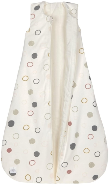 LÄSSIG Baby Ganzjahres Schlafsack ohne Ärmel unisex/Sleeping Bag Interlock Circles offwhite, Größe 50/56 0-2 Monate Bild 2