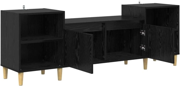 vidaXL TV-Schränk Schwarz Eichen-Optik 160 x 35 x 55 cm Holzwerkstoff 881026
