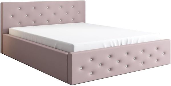 Polsterbett VALI 90x200 mit Matratze, Bettkasten und Lattenrost. Farbe: Flamingo 19 Bild 3