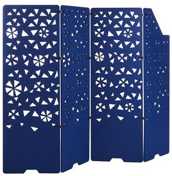 Schreibtischtrennwand Paravent Marineblau STARRY