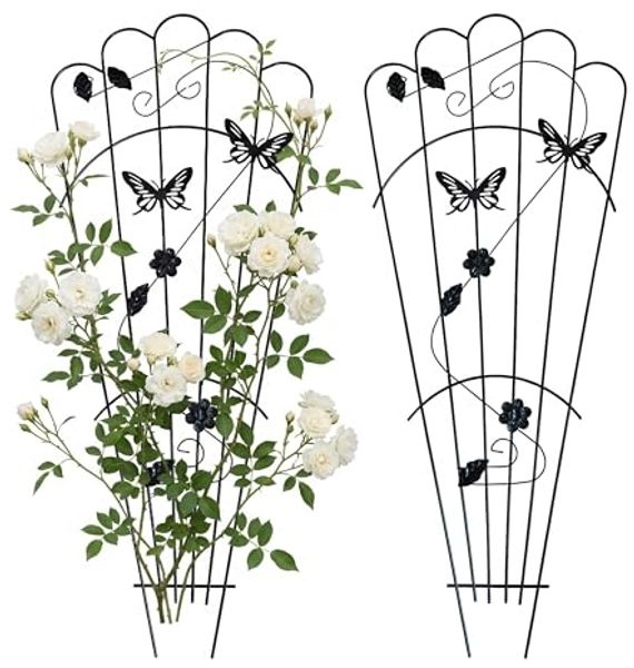 Relaxdays Rankgitter Schmetterling 2er Set