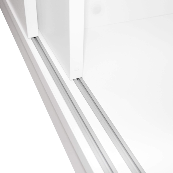 Schiebetürenschrank Sideboard NOVA 3OH 1. 640x1. 085 mm in Weiß Bild 7