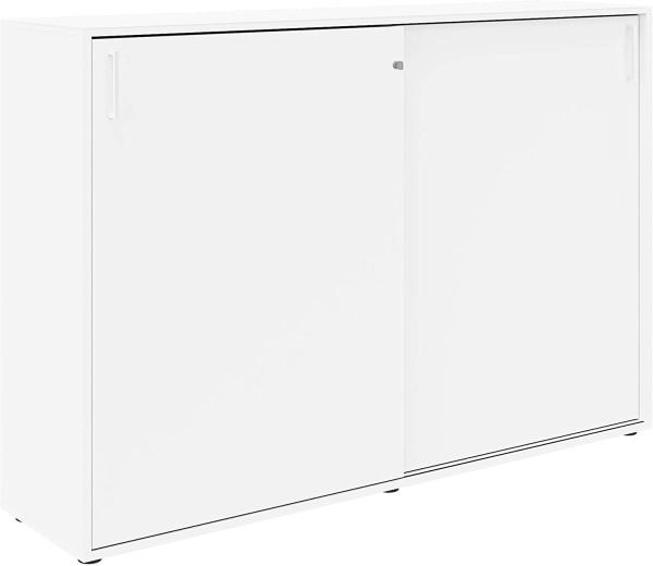 Schiebetürenschrank Sideboard NOVA 3OH 1. 640x1. 085 mm in Weiß Bild 2