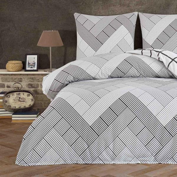 Buymax Bettwäsche, Biber, 3 teilig, 200x220 cm Flanell 100% Baumwolle Winterbettwäsche mit Reißverschluss