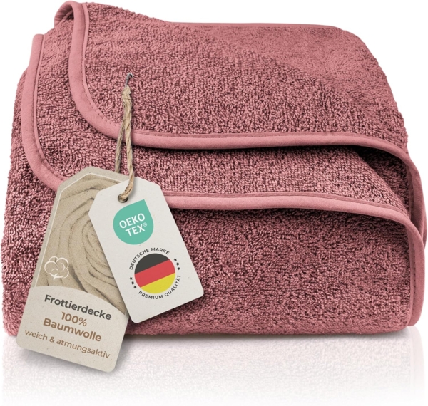 Wohndecke LAYNENBURG Frotteedecke Baumwolle 150x200 cm – Sommer & Sofa, Laynenburg, Baumwolldecke als Sommer, Bett-Überwurf, Couch-Überwurf, Sofa-Decke Bild 1