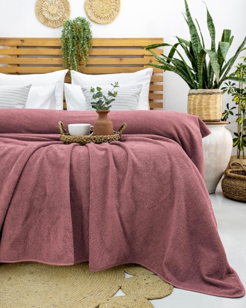 Wohndecke LAYNENBURG Frotteedecke Baumwolle 150x200 cm – Sommer & Sofa, Laynenburg, Baumwolldecke als Sommer, Bett-Überwurf, Couch-Überwurf, Sofa-Decke Bild 4