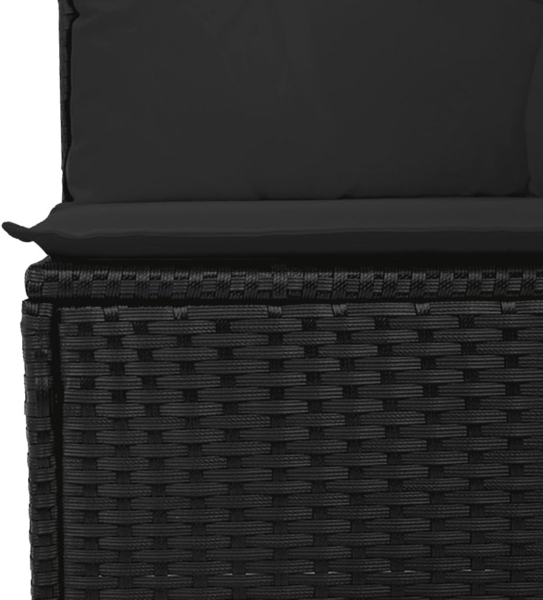 vidaXL 9-tlg. Garten-Sofagarnitur mit Kissen Schwarz Poly Rattan 3255162 Bild 8
