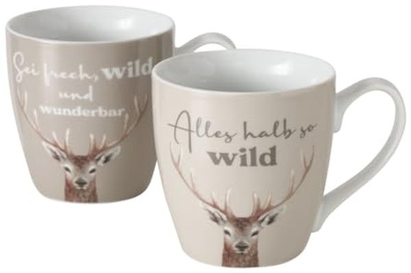 BOLTZE GRUPPE GmbH Tasse Boltze Kaffeebecher Wild 2er-Set 2051930, 2-tlg.