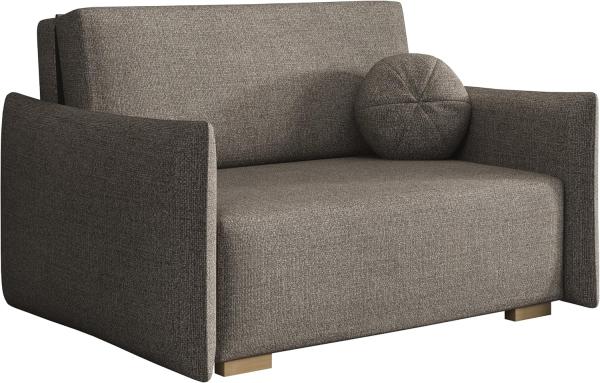 Sofa Viva Glov II mit Schlaffunktion, 2 Sitzer Schlafsofa mit Bettkasten (Farbe: Soul 04)