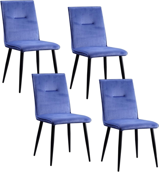 HTI-Living Salinas Esszimmerstuhl 4er Set Blau
