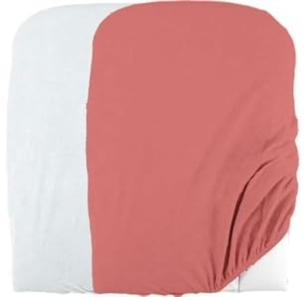 Domiva Set mit 2 Wickelauflagenbezügen – 50x75 cm – Polycotton-Schwamm – Weiß/Terrakotta