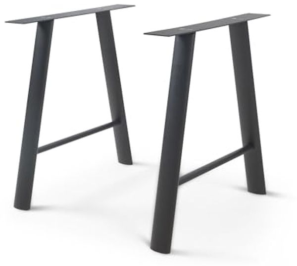 Tischgestell 2er Set Hullem Stahl 72x70x10 cm Schwarz [en. casa]
