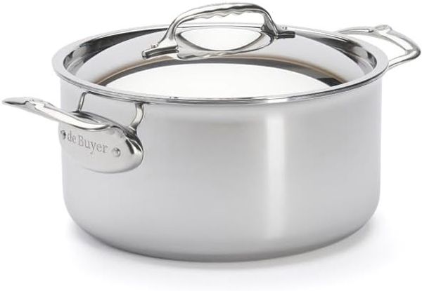 De Buyer Affinity Bratentopf Edelstahl mit Deckel 24 cm