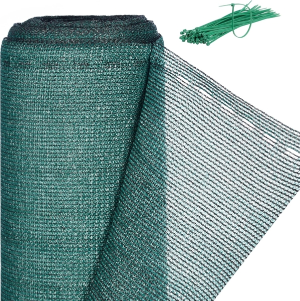 Relaxdays Zaunblende, Sichtschutz für Gartenzaun & Balkongeländer, HDPE Gewebe, UV-stabilisiert, wetterfest, 1x6 m, grün