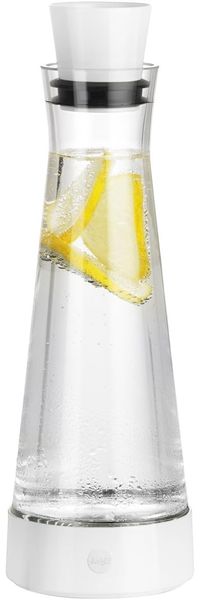 Emsa Wasserkrug Kühlkaraffe inkl. Kühlelement FLOW Slim Friends Weiß 1L