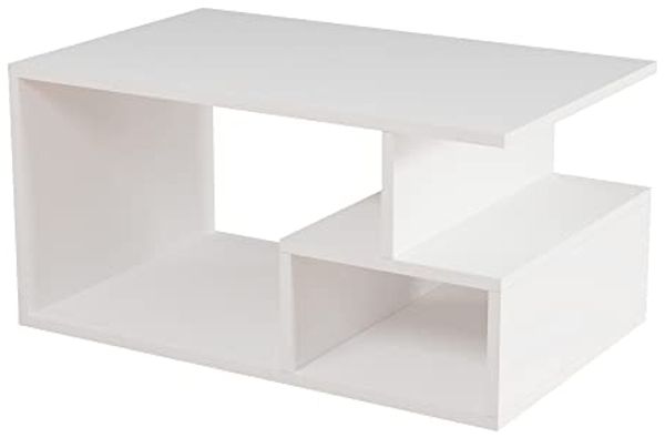 WellHome Beistelltisch Niger Weiss 90 x 54 x 42 cm