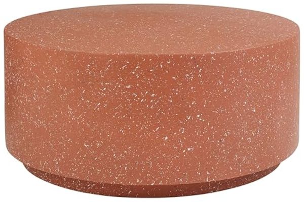 Couchtisch TREZZO Terrazzo Optik Hellrot