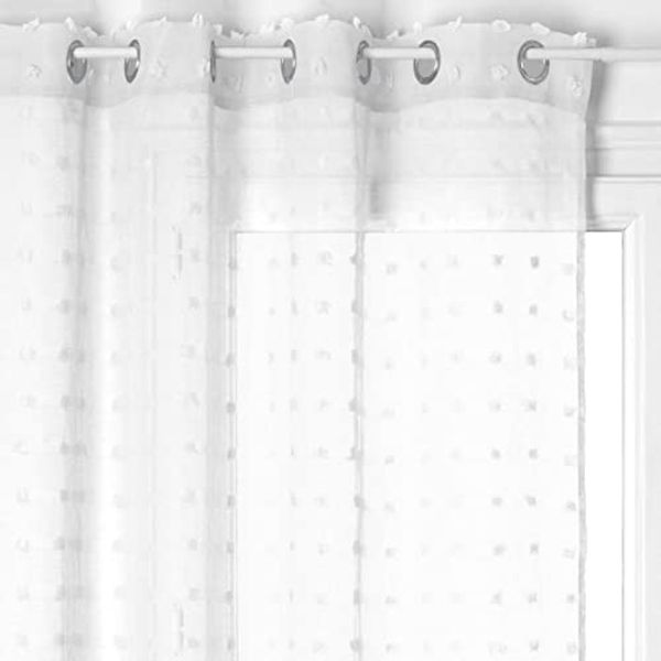 Atmosphera Créateur d'intérieur Gardine Voilage Blanc Lily 140X240 - Weiß (1 St), modern