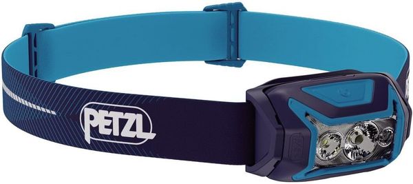 Petzl Actik Core Stirnband-Taschenlampe Blau Tasten Akkustand IPX4 LED