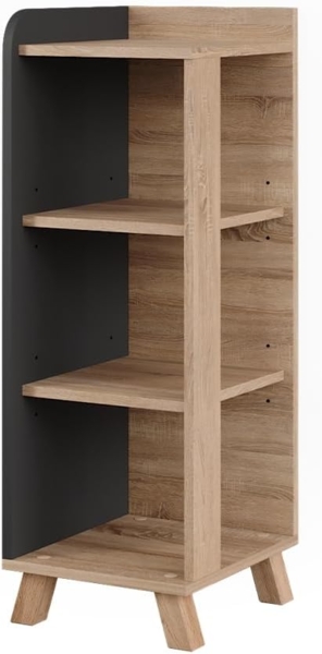 Midischrank Karen Sonoma/Anthrazit 30 x 90 cm mit 4 Ablagen Vicco