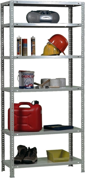 Simonrack Schwerlastregal, Lagerregal, 200 x 80 x 50 Metallregal, Kellerregal, Biegestelle 100 kg, 6 Fachböden, Galvanisiert - Comfort Bild 7