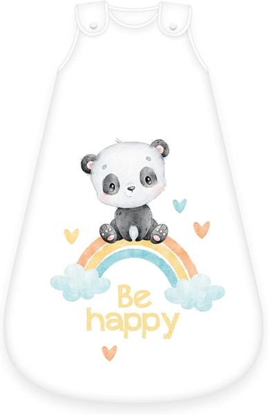 Herding babybest Schlafsack, Regenbogen Panda Motiv, 70 cm, Seitlich umlaufender Reißverschluss und Druckknöpfe