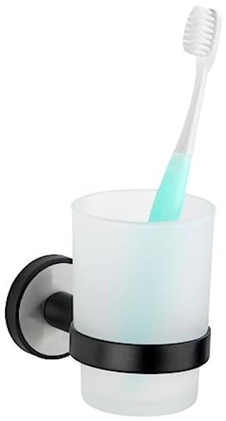 WENKO Zahnputzbecher UV-Loc® Udine, befestigen ohne Bohren mit innovativem Klebesystem