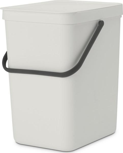 Brabantia 'Sort & Go' Abfallbehälter, Kunststoff, Light Grey, 25 Liter