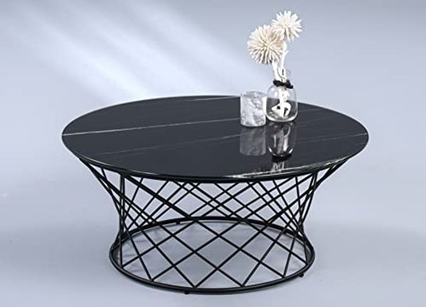 M2 Kollektion Couchtisch Gloria in schwarz, B/H/T = 80 x 35 x 80 cm