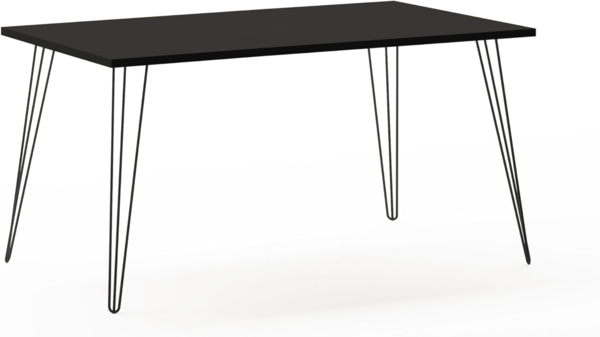 Schildmeyer Fynn Schreibtisch Esszimmertisch 1400, 701920, Schwarz, 140 x 80 x 74 cm