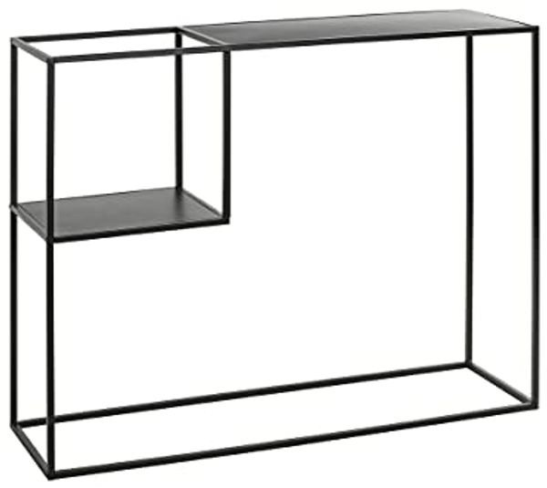 HAKU Möbel Konsole, Metall, schwarz, B 100 x T 30 x H 80 cm